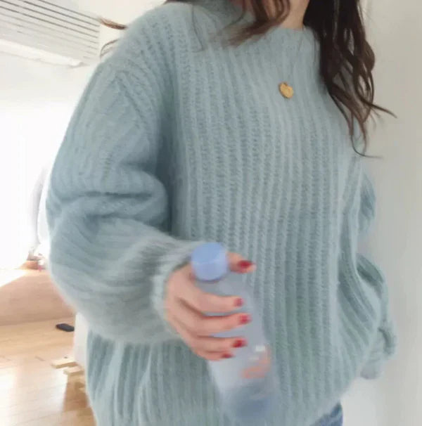 Drune | Pullover Pullover Mohair Mischung Übergröße Fit Gerippter Strick Rundhals