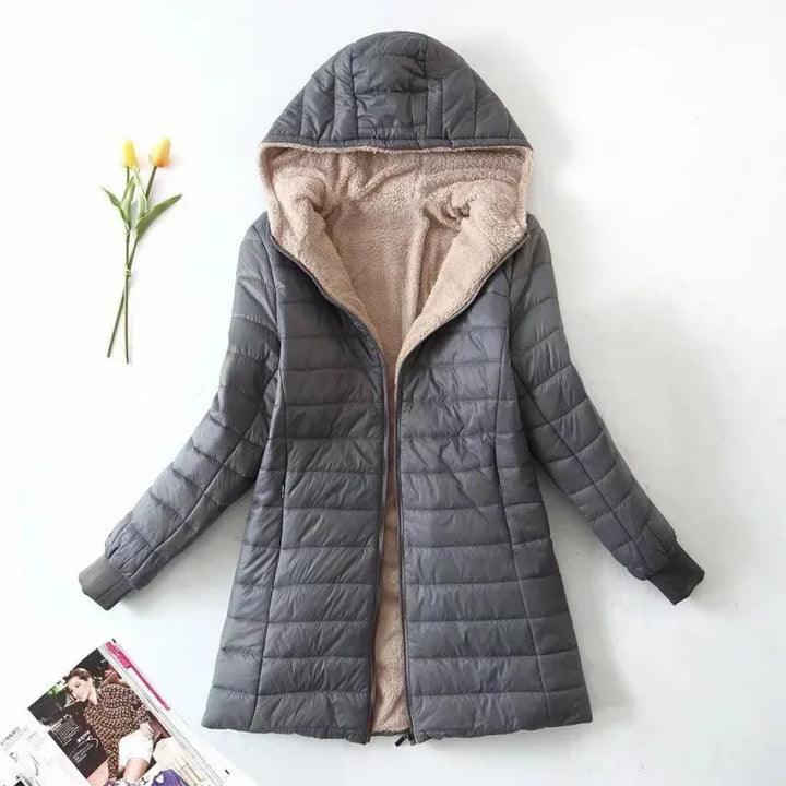 Drune | Damen Steppjacke – Normale Passform – Fleece gefüttert – Mit Kapuze – Wasserabweisend