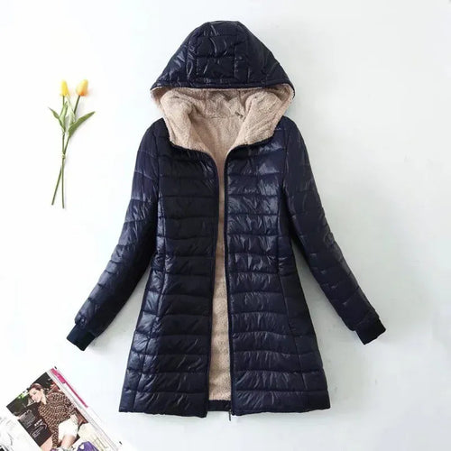 Drune | Damen Steppjacke – Normale Passform – Fleece gefüttert – Mit Kapuze – Wasserabweisend