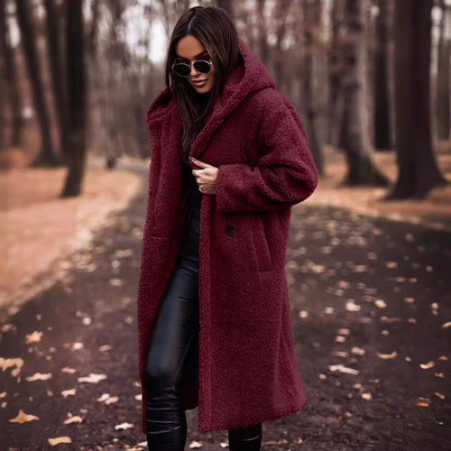 Drune | Mantel - Oversized Fit - Wolle - Vollständig - Kapuze und Knöpfe
