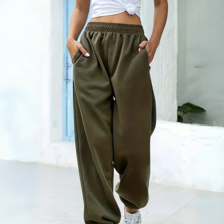 Drune | Sweatpants Entspannte Passform Baumwollmischung Elastischer Bund Bündchen