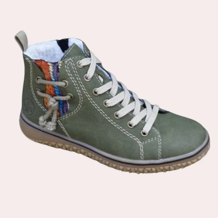 Drune | Stiefeletten Glattes Leder Schnürung Schmaler Schnitt Klobige Sohle