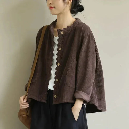 Drune | Corduroy Einsteckdetail Damenjacke