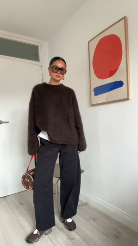 Drune | Pullover Pullover Mohair Mix Übergröße Passform Lange Ärmel Rundhals