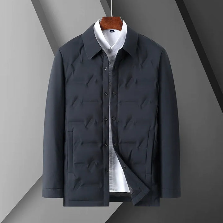 Drune | Daunenjacke - Slim Fit - Hemdkragen - Knopfleiste - Steppleichtgewicht Wärme