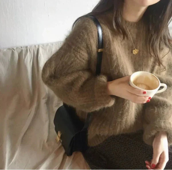 Drune | Pullover Pullover Mohair Mischung Übergröße Fit Gerippter Strick Rundhals