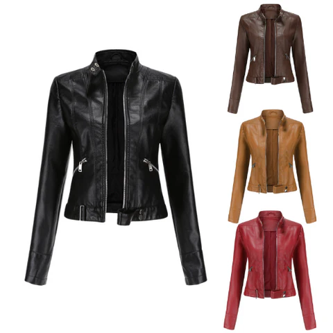 Drune | Lederjacke - Modernes Design mit Reißverschluss & Taschen - Bequeme Passform - Sydney