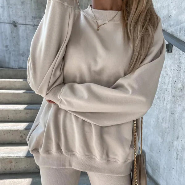 Drune | Sweatshirt - Oversized Fit - Rundhalsausschnitt - Gerippte Bündchen und Saum - Weiche Baumwollmischung