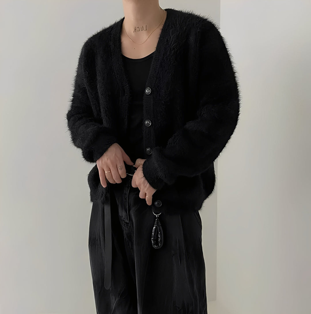 Drune | Lässiger, Lässiger Strickcardigan aus Wolle für Herren