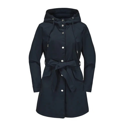 Drune | Trenchcoat - Lockere Passform - Wasserabweisend - Mit Kapuze - Midi-Länge mit Gürtel