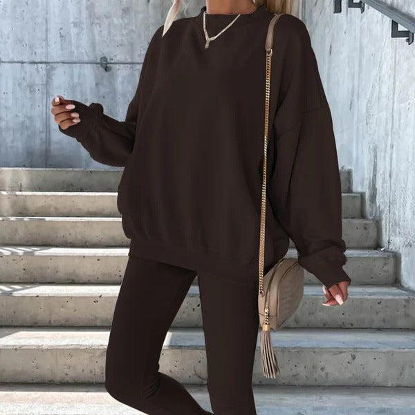 Drune | Sweatshirt - Oversized Fit - Rundhalsausschnitt - Gerippte Bündchen und Saum - Weiche Baumwollmischung