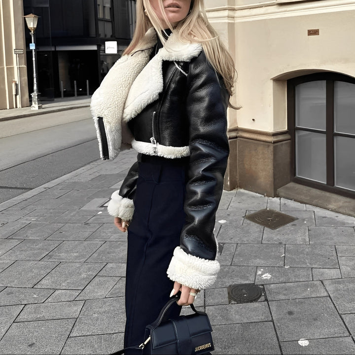 Drune | Damenlederjacke mit Wollfutter für Wärme