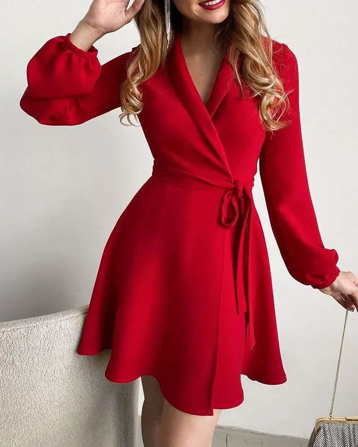 Drune | Strickjacke Relaxed Fit Gürteltaille Leicht gemustert Geschichtet