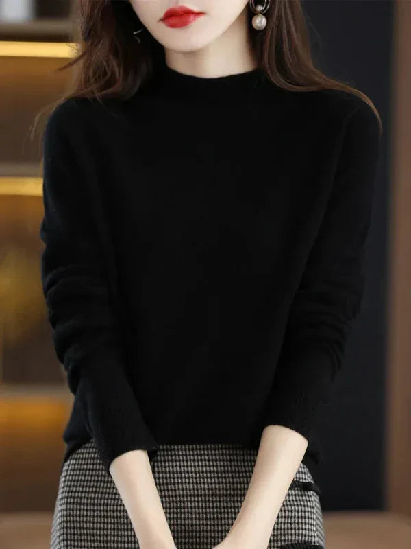 Drune | Pullover Sweatshirt - Wool-Mischung - Reguläre Passform - Lange Ärmel - Rippkragen