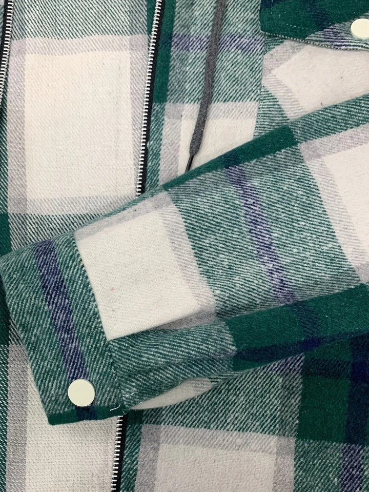 Drune | Karierter Herrenjacke mit Kapuze
