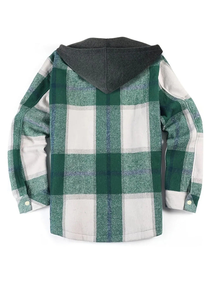 Drune | Karierter Herrenjacke mit Kapuze