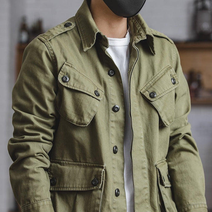 Drune | Herrenjacke im Militärstil mit Klappentaschen