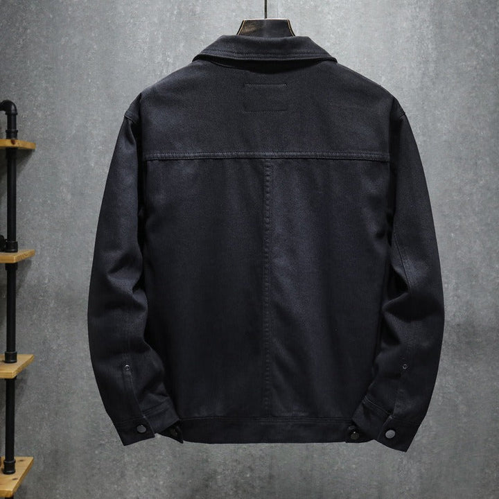 Drune | Schwarze Utility-Herrenjacke mit großen Taschen