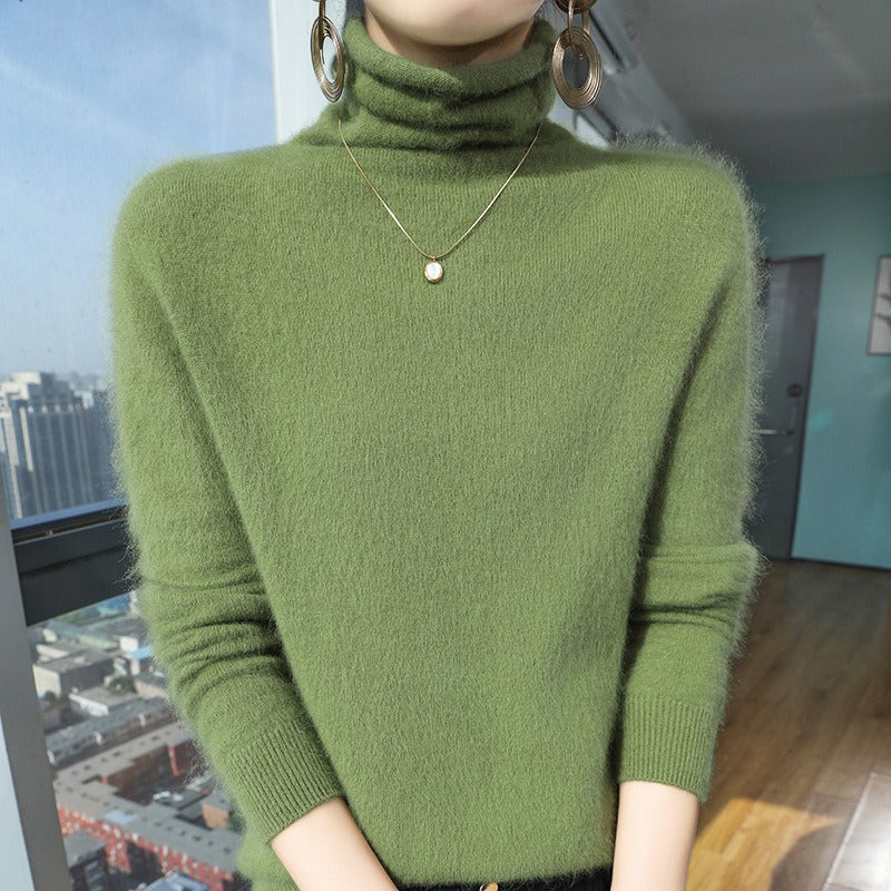 Drune | Rollkragenpullover - Wollmischung - Lässig geschnitten - Kragen aus Fleece - Rippbündchen