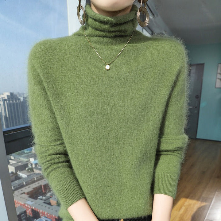 Drune | Rollkragenpullover - Wollmischung - Lässig geschnitten - Kragen aus Fleece - Rippbündchen