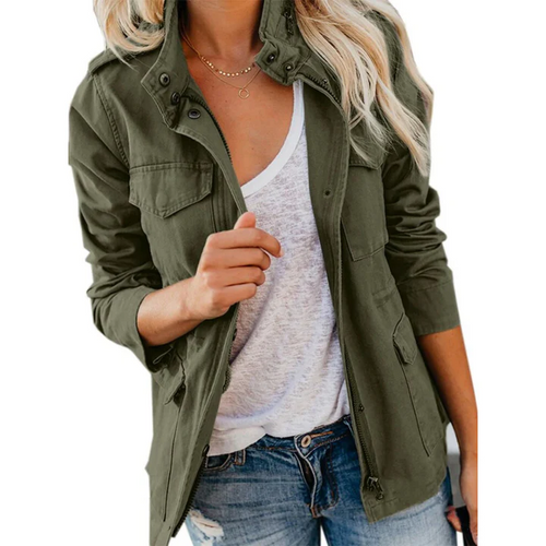 Drune | Jacke - Relaxed Fit - Baumwollmix - Reißverschluss- und Knopfverschluss - Utility-Look