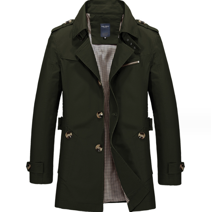 Drune | wasserdichter Herren-Trenchcoat mit Doppelknöpfen - Miles