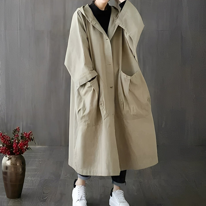 Drune | Moderner Trenchcoat mit Taschen für Frauen