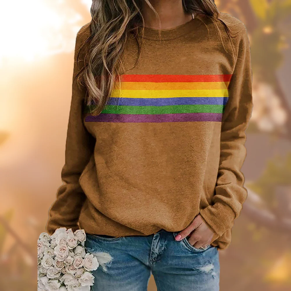 Drune | Pullover Sweatshirt - Lässiger Schnitt - Weiches Strick - Rundhalsausschnitt - Gestreifter Freizeitstil