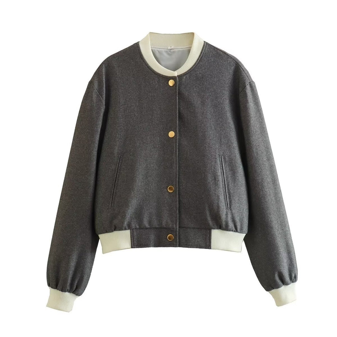 Drune | Kurze Damenjacke mit Metallknöpfen