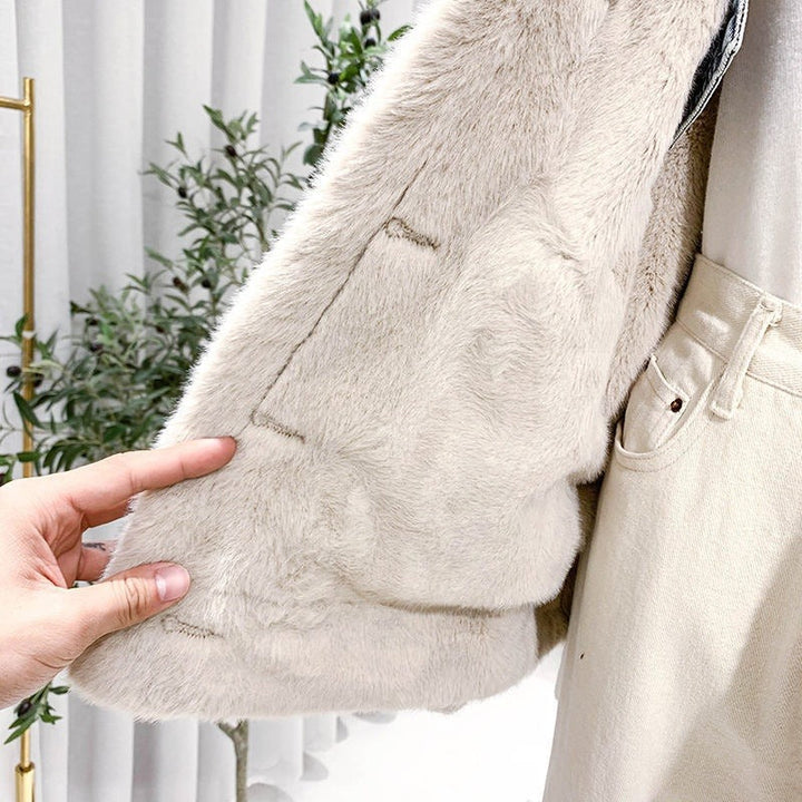 Drune | Damenjacke aus oversized Denim mit Fleece-Futter