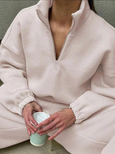 Drune | Pullover - Oversized Fit - Hoher Kragen mit Reißverschluss - Weiches Baumwollgefühl - Freizeitkleidung