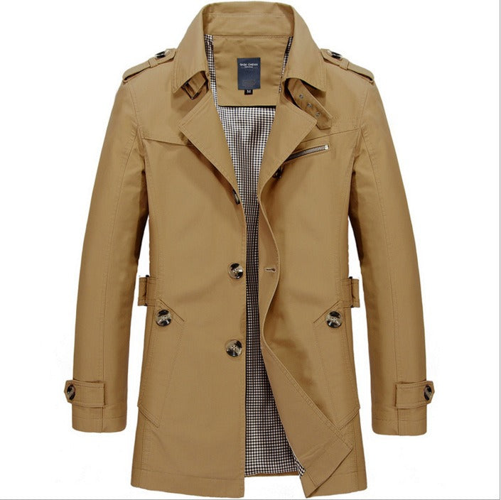 Drune | wasserdichter Herren-Trenchcoat mit Doppelknöpfen - Miles