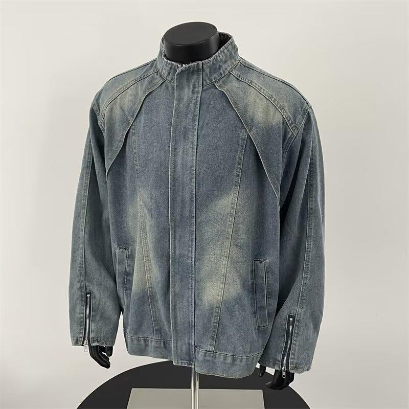 Drune | Herren Jeansjacke mit Vintage-Effekt