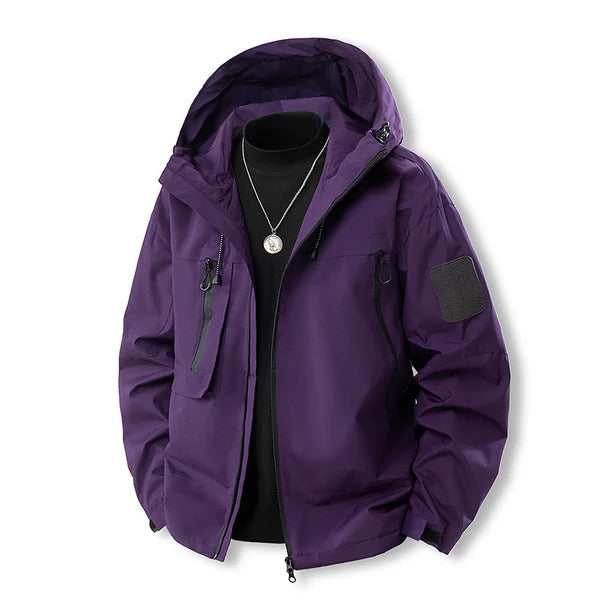 Drune | Wasserdicht Reguläre Passform Atmungsaktiv Kapuze Reißverschluss Taschen