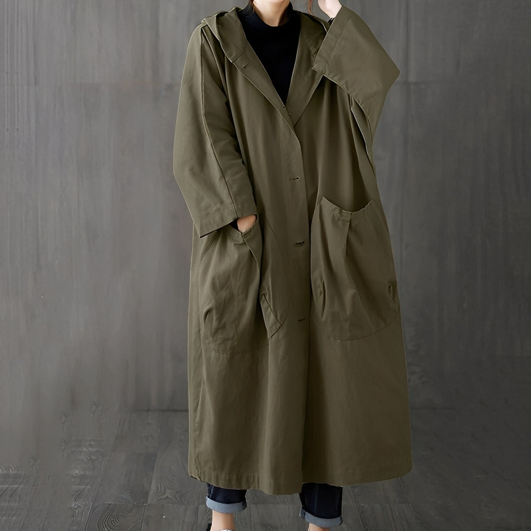Drune | Moderner Trenchcoat mit Taschen für Frauen