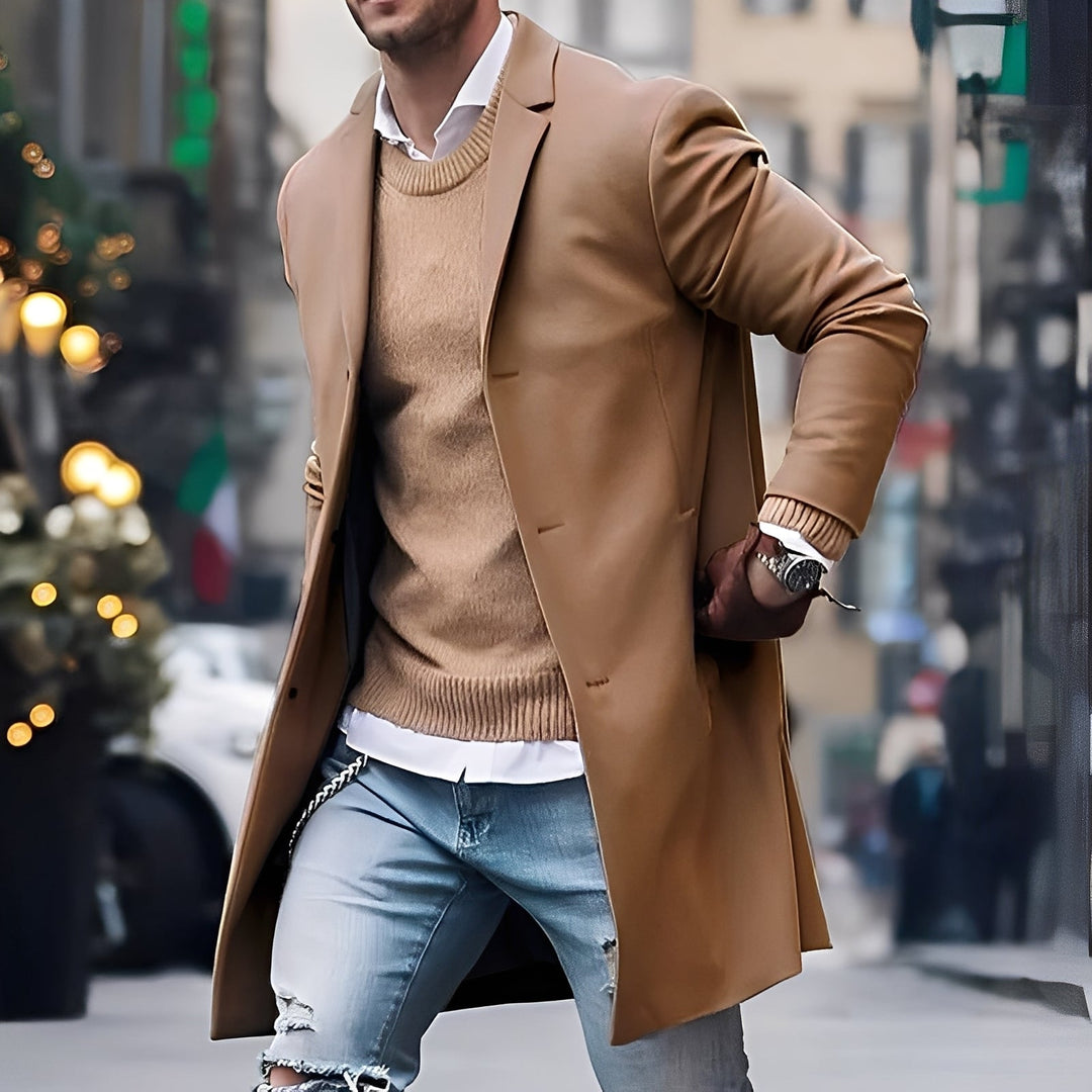 Drune | Eleganter Trenchcoat mit Reverskragen für Herren