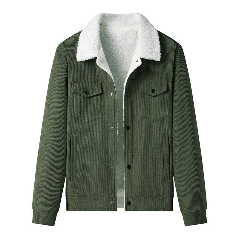 Drune | Cordjacke für Herren mit Fleecefutter, lässiger Stil