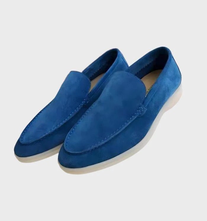 Drune | Slipper Wildleder Look Schlupf Mokassin Naht Slim Passform