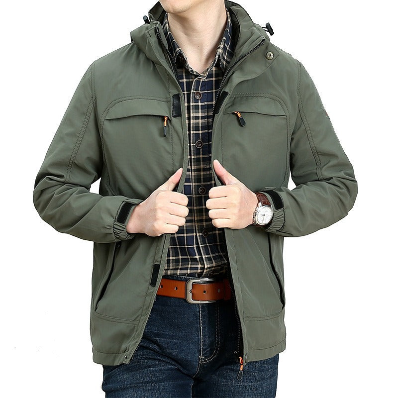 Drune | Wasserdichte lässige Herrenjacke mit funktionalen Taschen