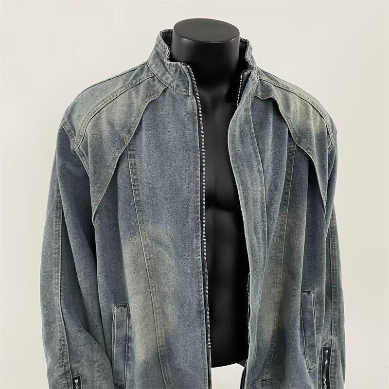 Drune | Herren Jeansjacke mit Vintage-Effekt