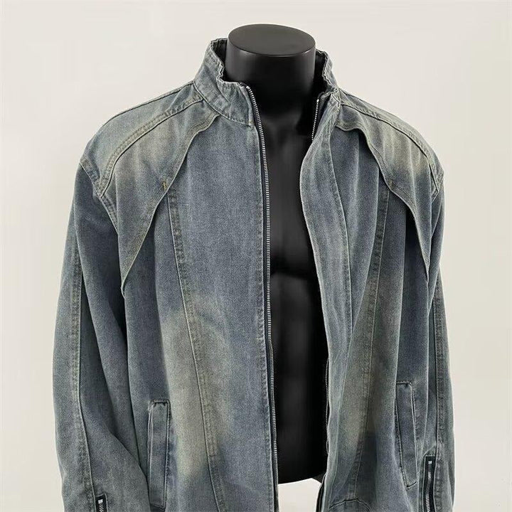Drune | Herren Jeansjacke mit Vintage-Effekt