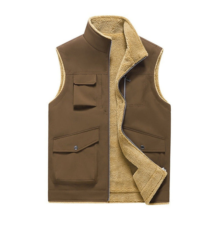Drune | Mit fleecegefütterter Herren Bodywarmer mit mehreren Taschen im Outdoor-Stil