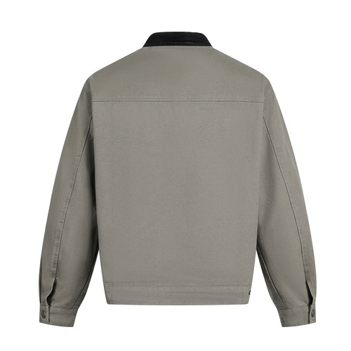 Drune | Herrenjacke mit Wildleder-Effekt und Druckknopfverschluss