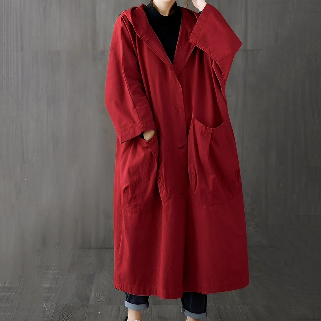 Drune | Moderner Trenchcoat mit Taschen für Frauen