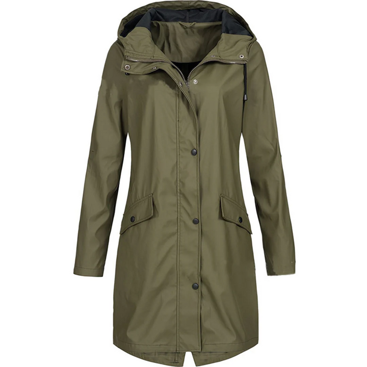 Drune | Regenjacke - Taillierte Passform - Wasserabweisend - Mit Kapuze und Knopfverschluss
