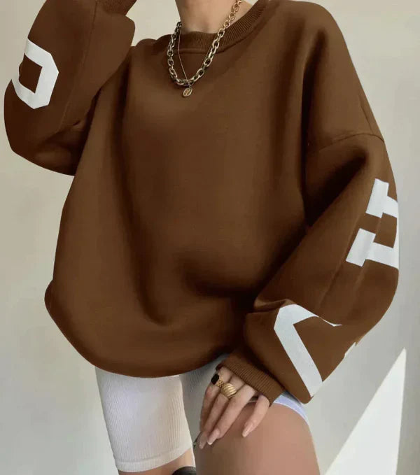 Drune | Sweatshirt - Oversized Fit - Baumwollmischung - Gefallene Schultern - Seitenprint