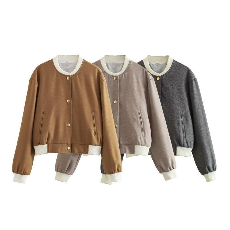 Drune | Kurze Damenjacke mit Metallknöpfen