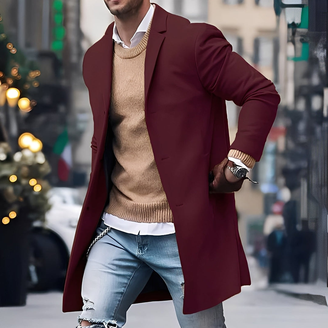 Drune | Eleganter Trenchcoat mit Reverskragen für Herren