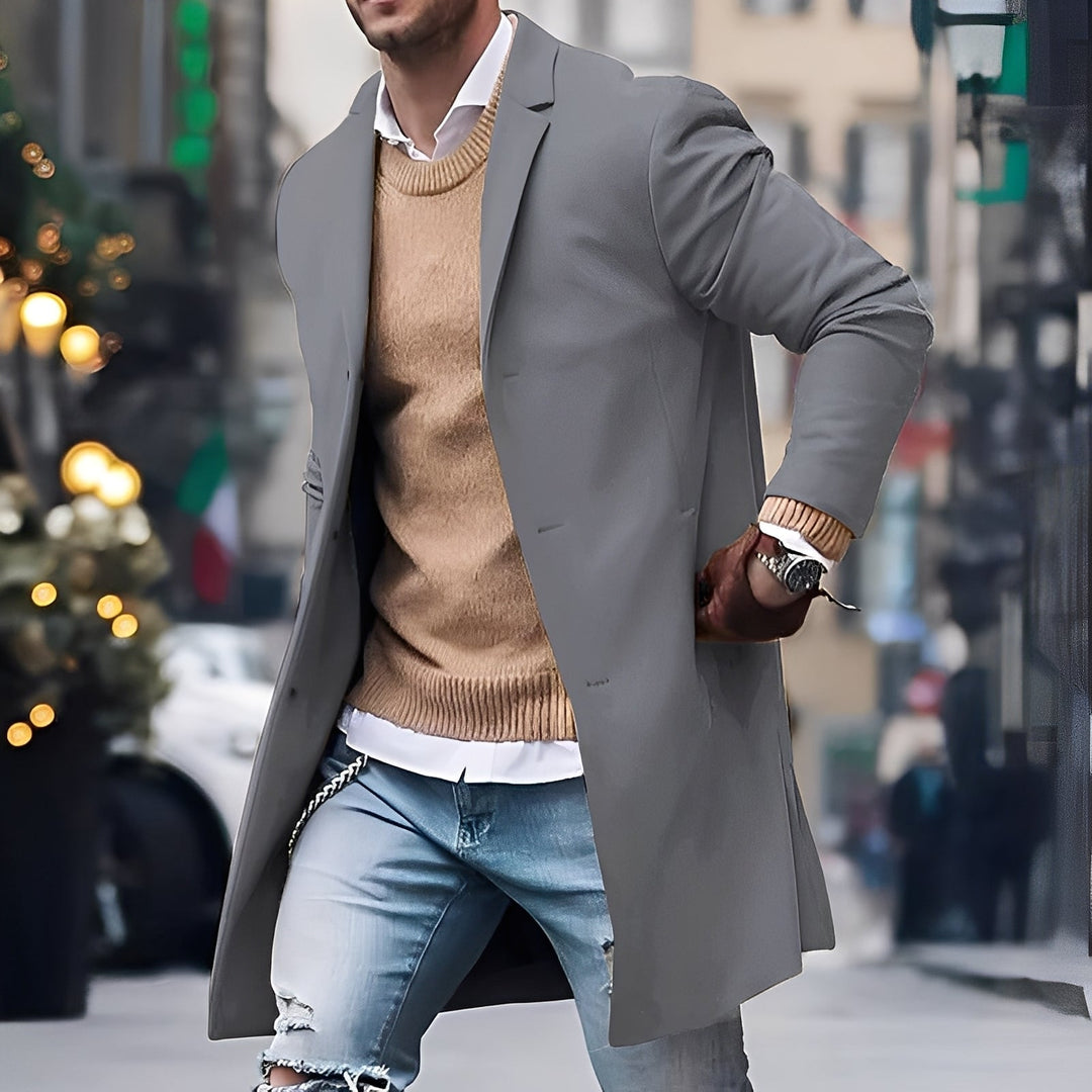 Drune | Eleganter Trenchcoat mit Reverskragen für Herren