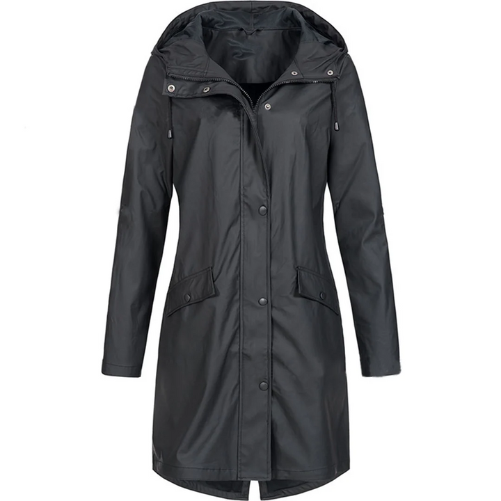 Drune | Regenjacke - Taillierte Passform - Wasserabweisend - Mit Kapuze und Knopfverschluss